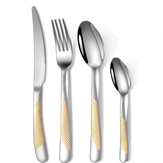 Stainless Steel 18/0 Fork Knife And Spoon Set Stainless Steel Cutlery Flatware