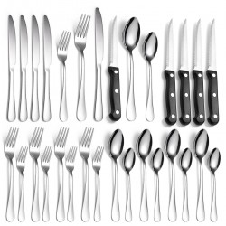 Wholesale 4 Person Bestek Cutlery Knife Spoon Fork Silverware Set Hotel Restaurant Stainless Steel Flatware 24pcs With Gift Box