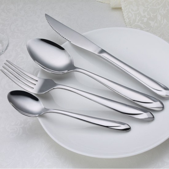 Royal Dinner Silver Spoon Fork Stainless Steel Cutlery Couple Cutlery.