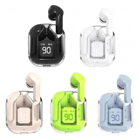 Hot-selling Transparent Digital Display Headphones Portable In-Ear Wireless Headphones Original Manufacturer