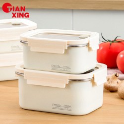 TIANXING White Stainless Steel Bento Lunch Box Meal Prep Containers with Lids for Food Storage for Camping