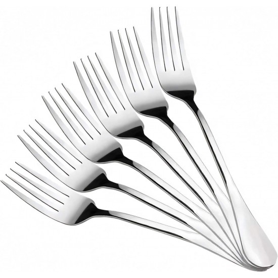 Restaurant Tableware Dinner forks Silver In Stock Pasta Fork 8 Inch Stainless Steel Fork Set