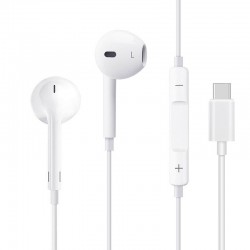 Ear Wired Earphones For IPhone Android With Built-in Remote To Control Music Call Volume