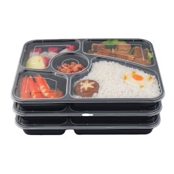 disposable microwave safe PP injection restaurant take away container camping food container meal bento box with lid