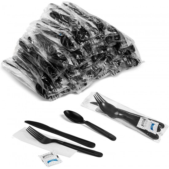 Plastic Spoon Plastic Fork Disposable Plastic Cutlery Set Includes Forks Spoons & Knives for Restaurant Takeout