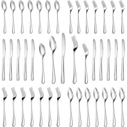 Mirror Polished Cutlery Utensil Set Silverware Set Service Fork Knife Spoon Stainless Steel Flatware Set Cutlery