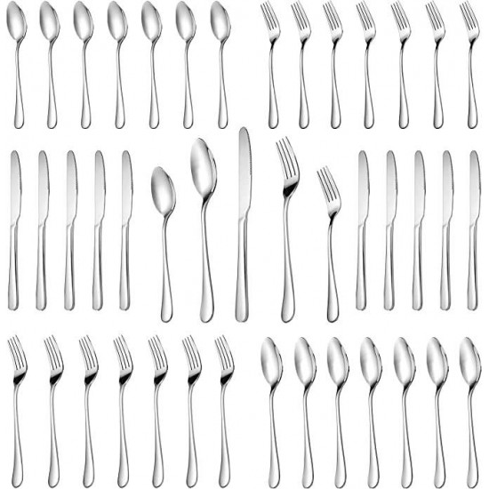 Mirror Polished Cutlery Utensil Set Silverware Set Service Fork Knife Spoon Stainless Steel Flatware Set Cutlery