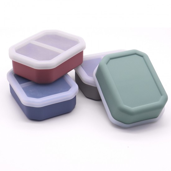 Food Grade Silicone Food Storage Container Leak Proof Children Silicone Lunch Box Bpa Free Bento Lunch Box for pet