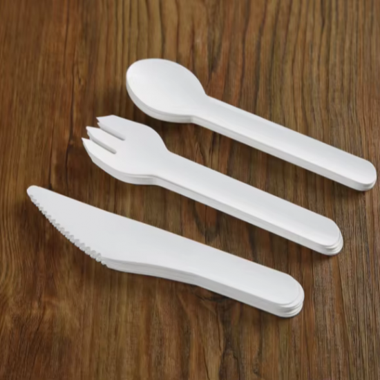 Utensils Set Knife Fork Spoon Biodegradable Paper Cutlery