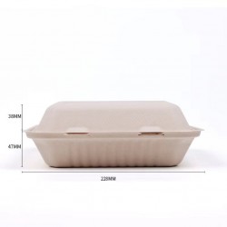 Manufacture Wholesale 9 Inch Clamshell Containers Biodegradable Food Container Lunch Box