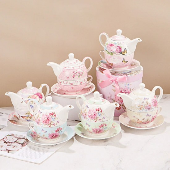 Tea Sets Drinkware Type Wholesale Ceramic Teapot for One Set Wholesale Tea Kettle Teapot and Cup in One