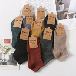 Jingwen ODM 168 N Men's Solid Color Cotton Boat Socks Y Type Men's Socks Sports Cotton Socks