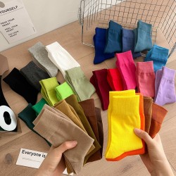 Quentin Wholesale Colorful Socks Custom logo Slouch Socks for Women With Grip logo High Quality New Fashion Plain Crew Socks