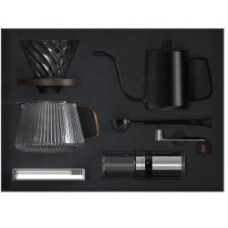 Premium Box Outdoor Travel Drip Coffee Coffee Set Gifts Set With Manual Coffee Grinder Filter Kettle Pot Scale Spoon