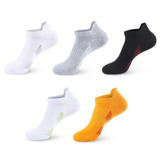 Wholesale Men's Short Socks 5 Packs Running Ankle Customized Socks Low Cut Athletic Mesh Breathable Socks for Men