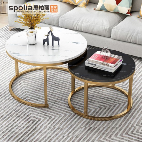 Modern Nordic Coffee Table Living Room Simple Tea Table Set Small Light Luxury Apartment Table White Black