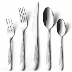 AOOSY Stainless Steel Restaurant Hotel Flatware for Wedding Silverware Set Knife Fork Spoon Complete Table Metal Cutlery