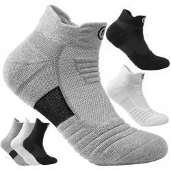 Mens Running Socks Quick-dry Non-slip Compression Ankle Socks Athletic Running Basketball Socks