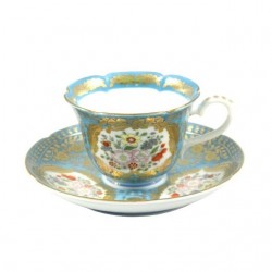 Luxury Gold Glaze Color High Quality Porcelain Teaware for Hotel, Restaurant, Cafeteria Versailles Tea Cup & Saucer Set